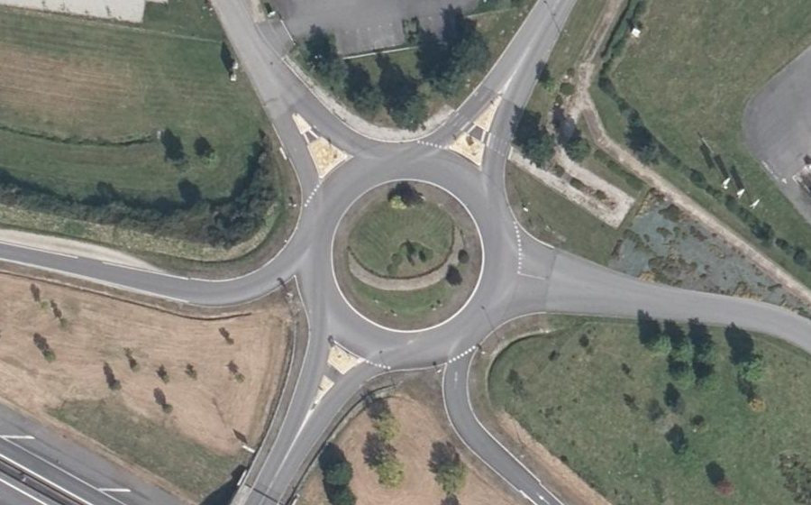 Vue aérienne du Giratoire de la Voie Romaine