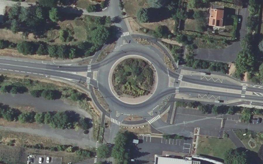 Vue aérienne du Rond-Point de Marmilhat