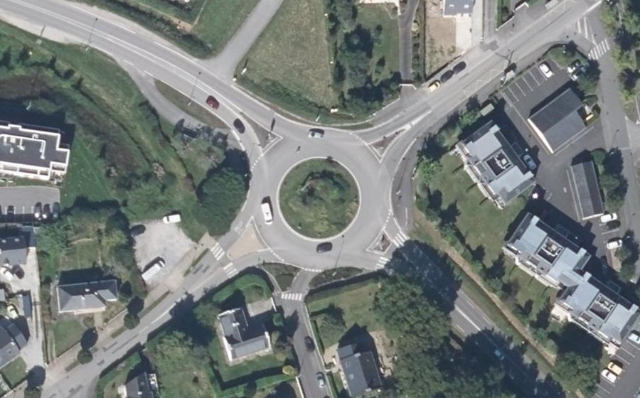 Vue aérienne du Giratoire de Guernehué