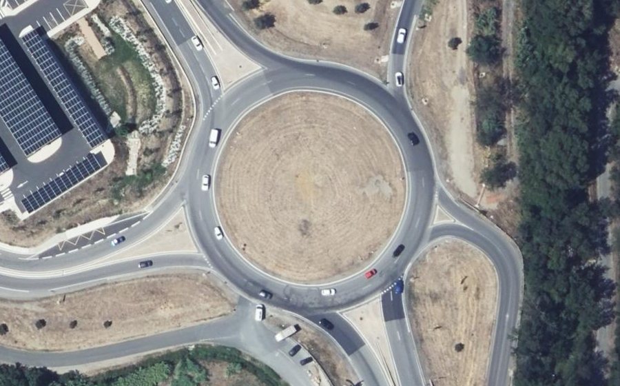 Vue aérienne du Rond-Point de l'Euro-Méditerranée