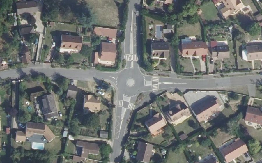 Vue aérienne du Rue de la Vierge