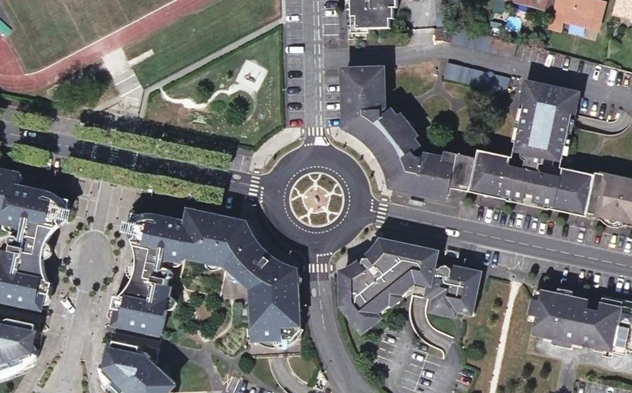 Vue aérienne de la Place Ronde