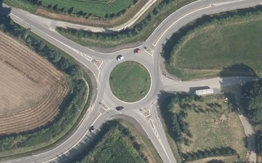 Vue aérienne du Giratoire de Pont Fournan