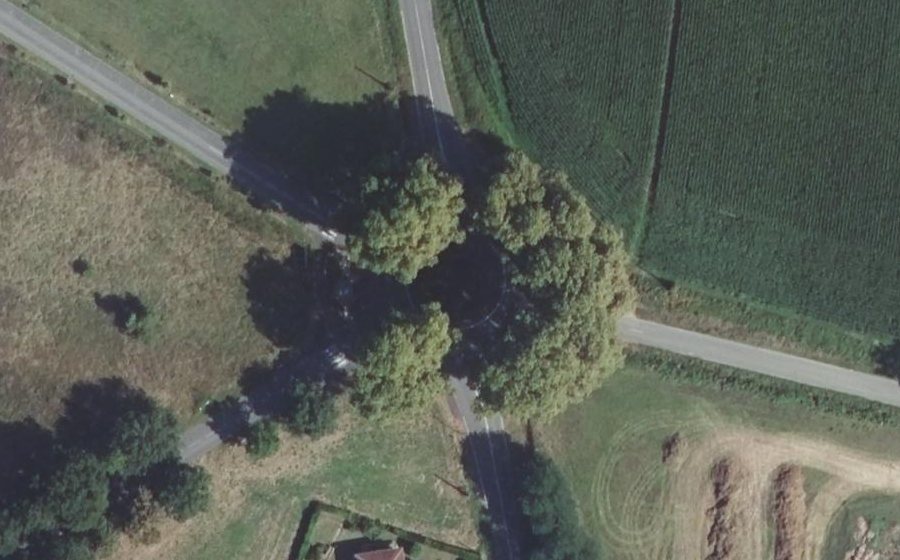 Vue aérienne du Rond-Point de la Vierge
