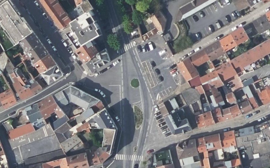Vue aérienne du Place Saint-Nicaise