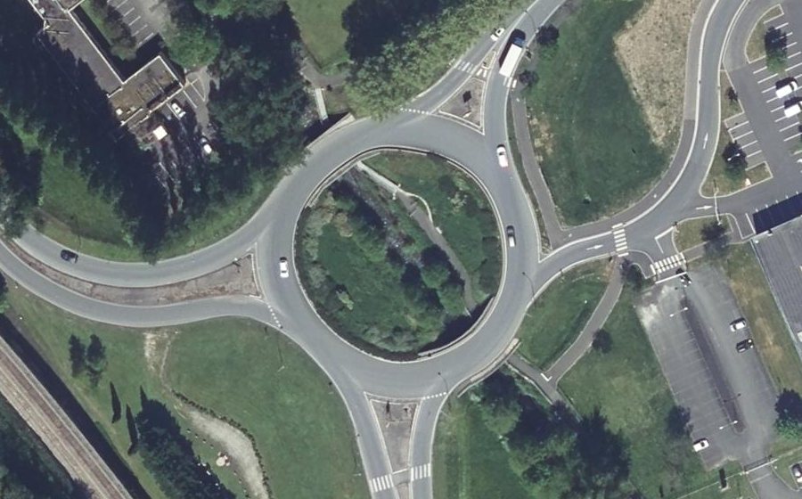 Vue aérienne du Rond-Point Mémoire