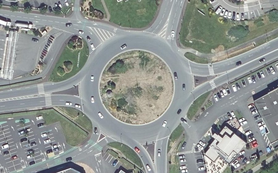 Vue aérienne du Rond-Point François Mitterrand