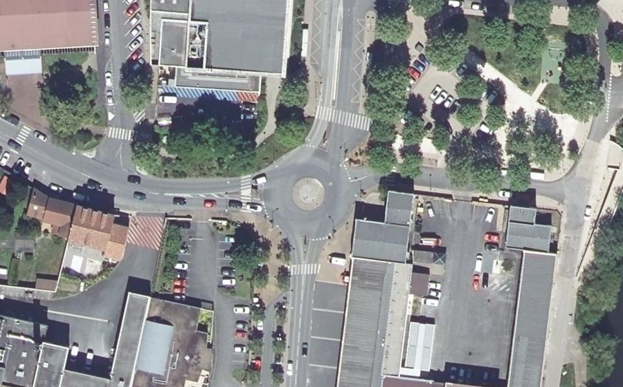 Vue aérienne du Rond-Point Capitaine Thomas Gauvin