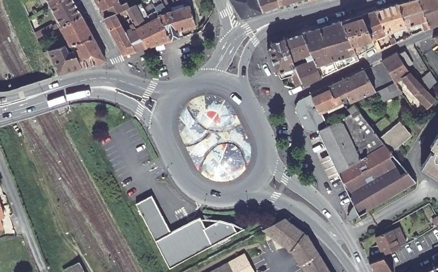 Vue aérienne du Rond-Point Chanzy