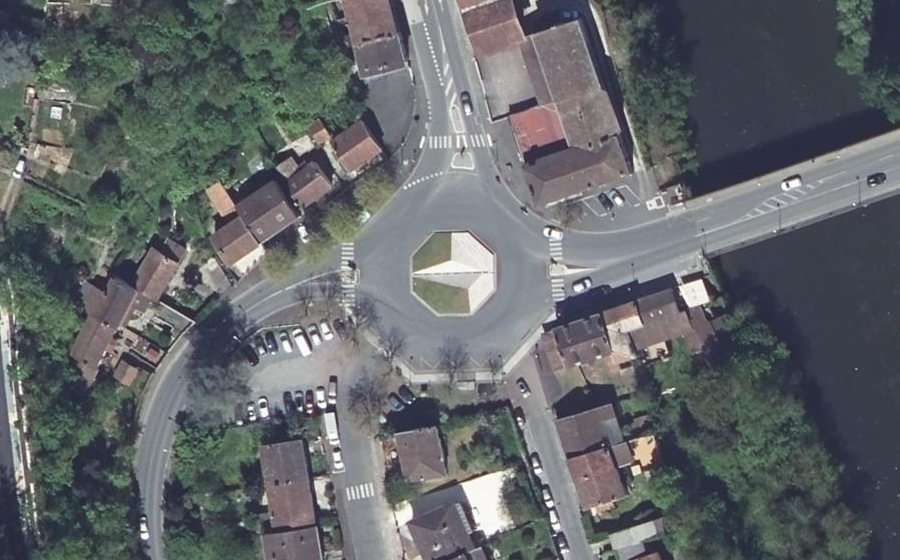 Vue aérienne de la Place du Général de Gaulle