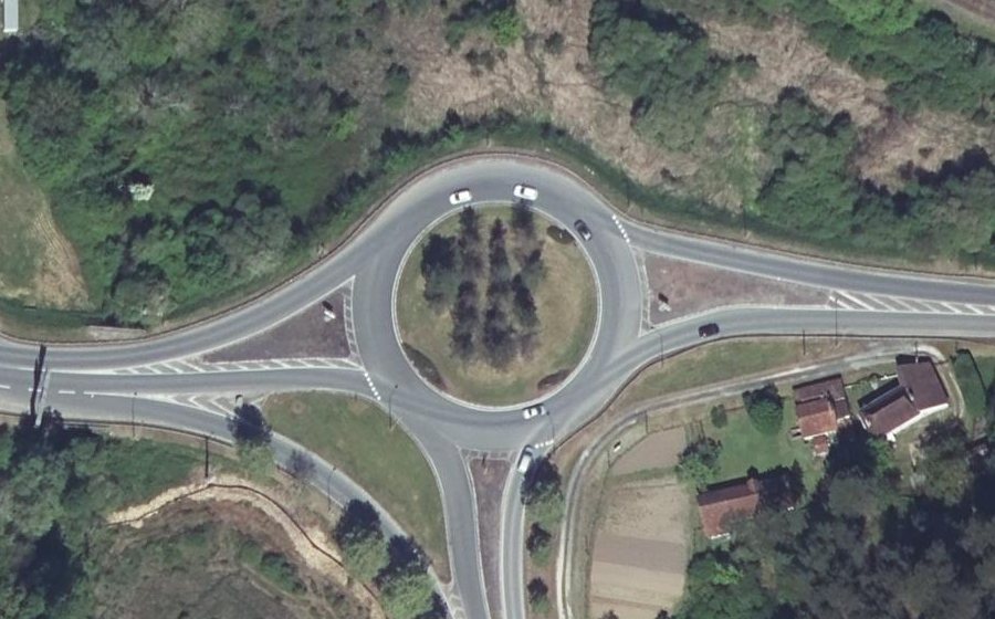 Vue aérienne du Rond-Point de Niversac
