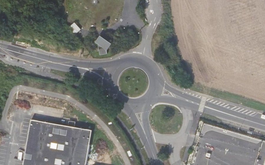 Vue aérienne du Rond-Point Gilbert Buffat