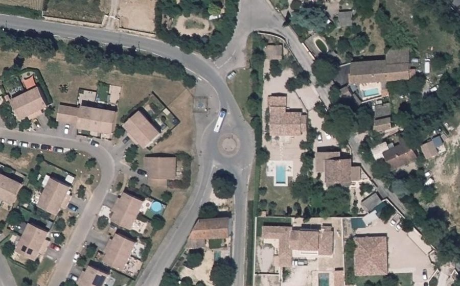 Vue aérienne du Route du Grès