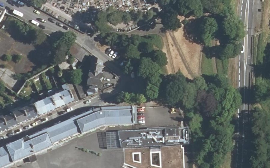 Vue aérienne du Rond-Point du Lieutenant Huguin