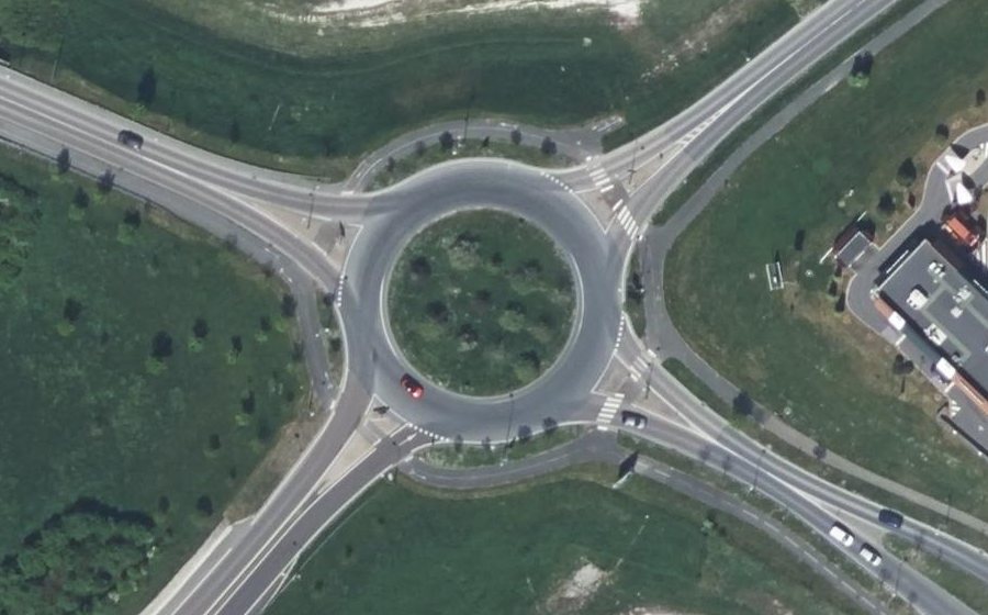 Vue aérienne du Rond-Point du Commandant François Warnier