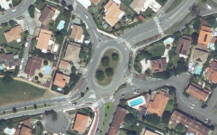 Vue aérienne du Rond-Point de l'Humanité