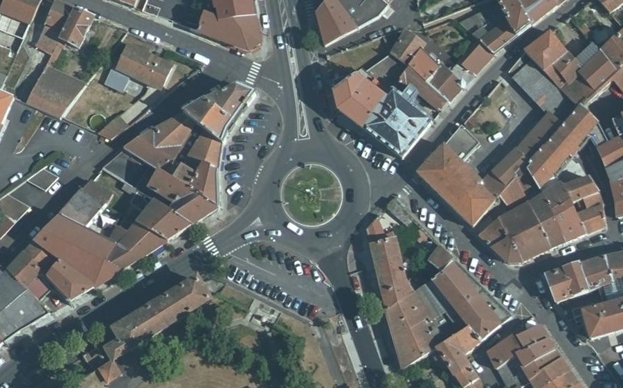 Vue aérienne du Place de Paris Charles de Gaulle