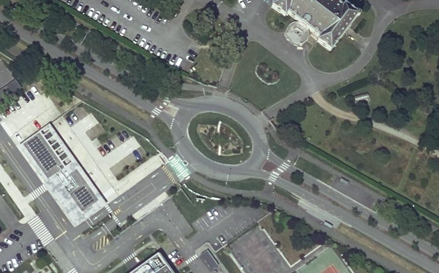 Vue aérienne du Rond-Point Jean Lagasse