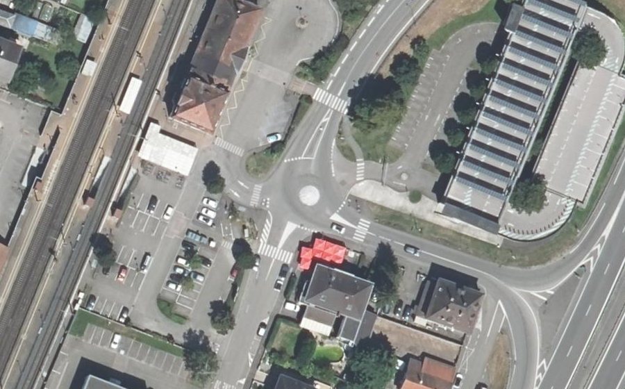 Vue aérienne du Place de la Gare