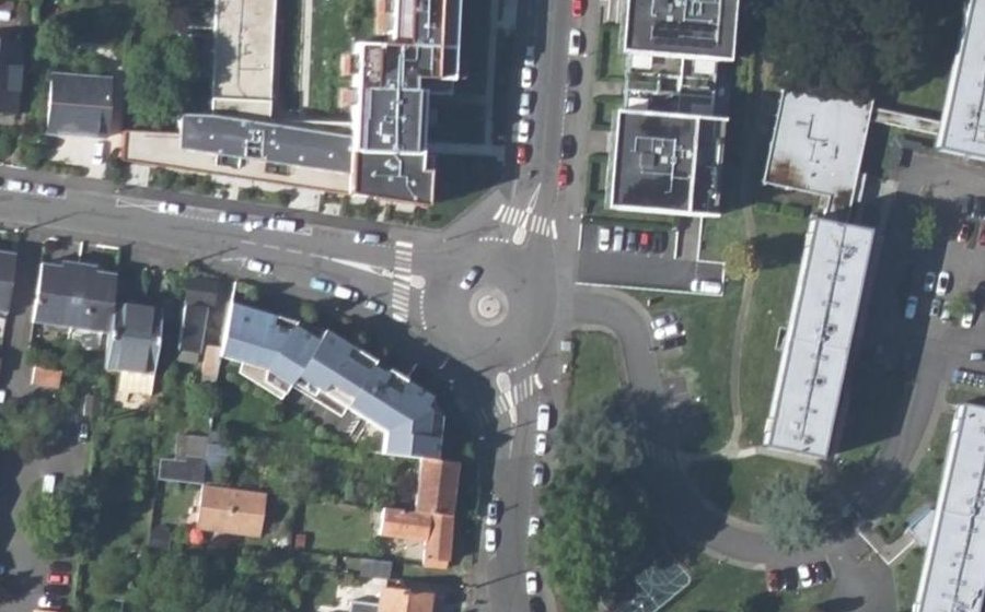 Vue aérienne du Rue du Fresche Blanc