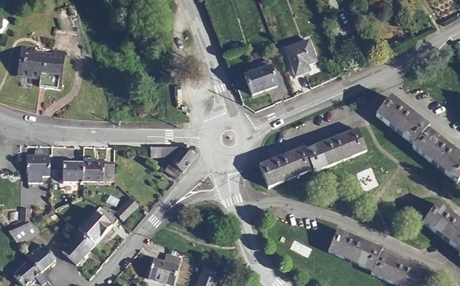 Vue aérienne du Rond-Point des Peupliers