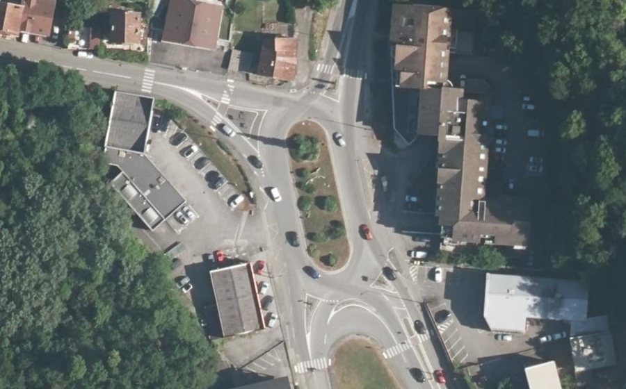 Vue aérienne du Rond-Point des Lades