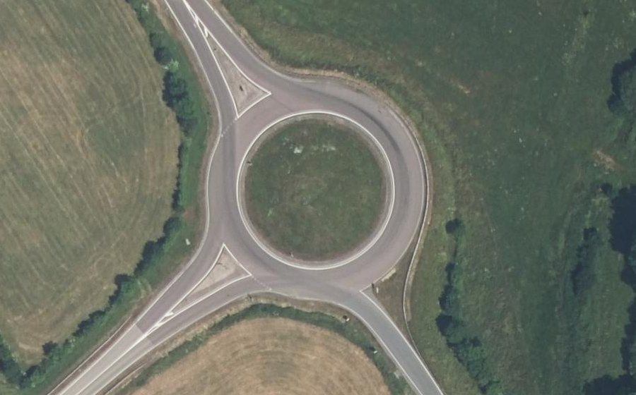 Vue aérienne du Route d'Écouché