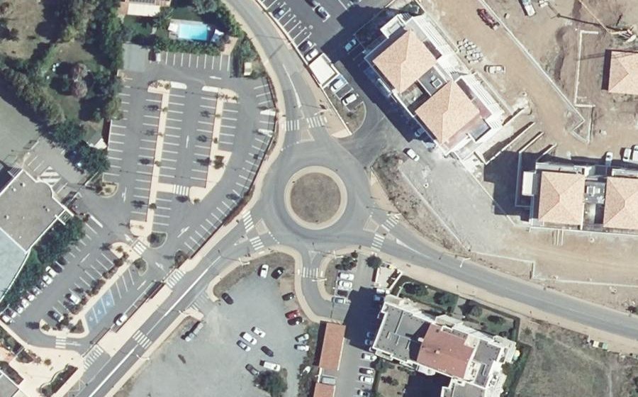 Vue aérienne du Lido de la Marana