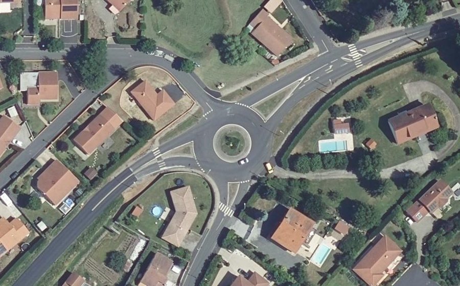 Vue aérienne du Carrefour Lucie Aubrac