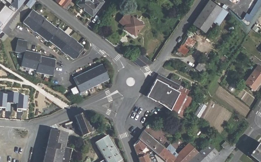 Vue aérienne du Place de l'Hôpital