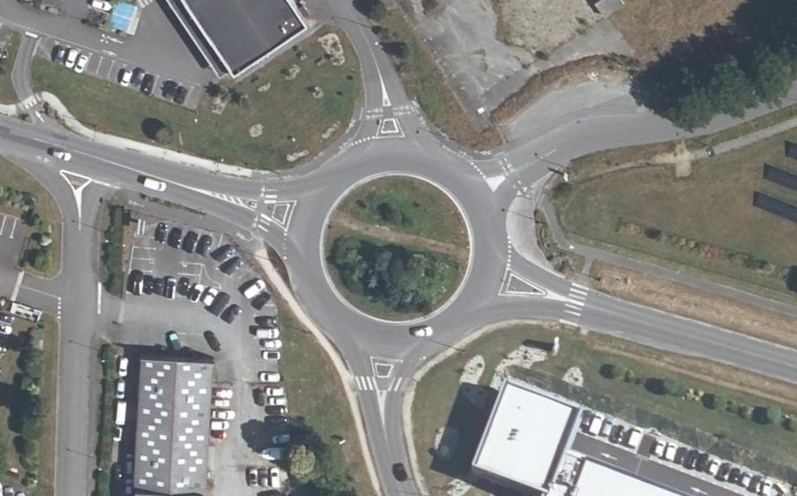 Vue aérienne du Giratoire des Alsaciens
