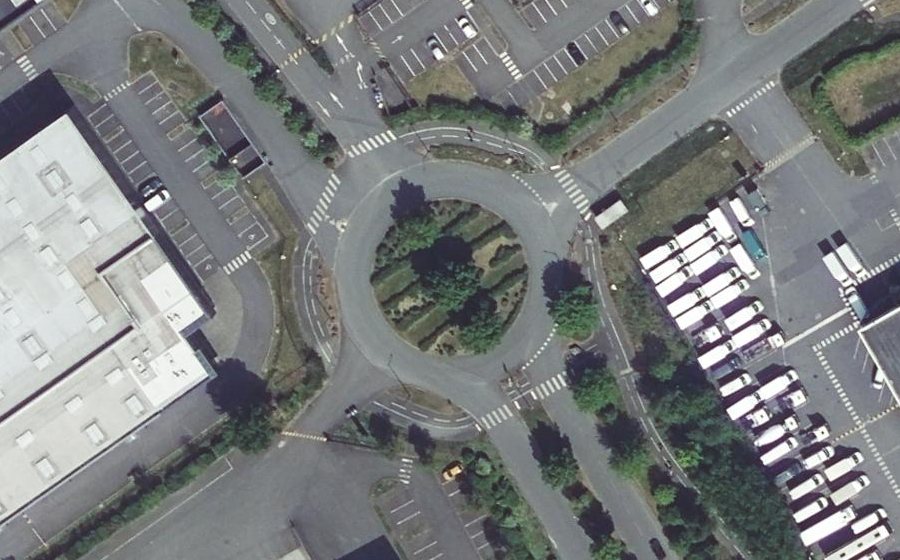 Vue aérienne du Rue des Saules