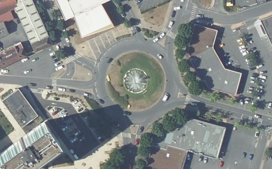 Vue aérienne de la Place de la Verrerie