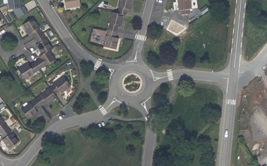 Vue aérienne du Rue de la Fontaine Fleurie
