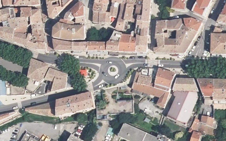 Vue aérienne du Cours de l'Esplanade
