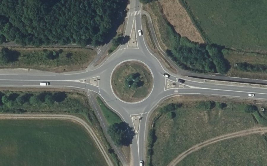 Vue aérienne du Rond-pont d'Ardelon