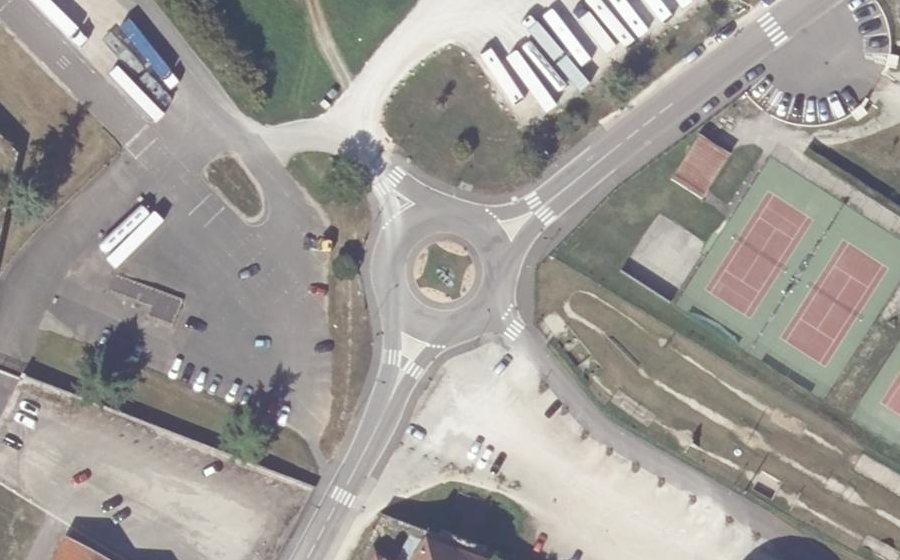 Vue aérienne du Rond-Point de la Porte Royale