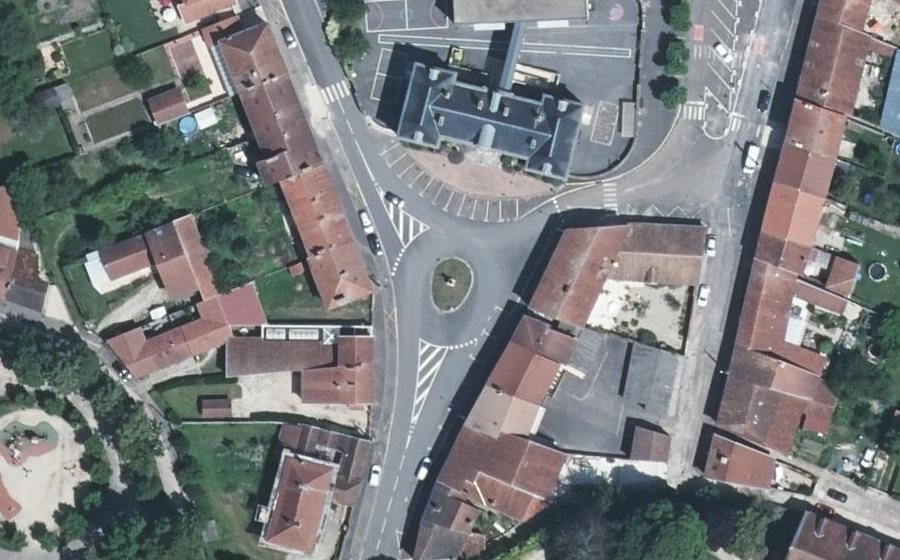Vue aérienne du Place Auguste Lebon