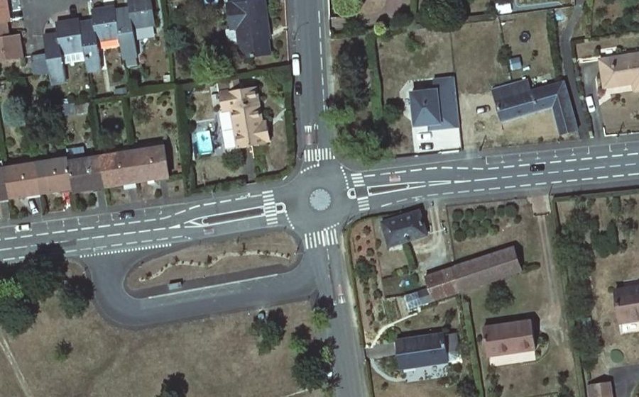 Vue aérienne du Rue d'Isaac