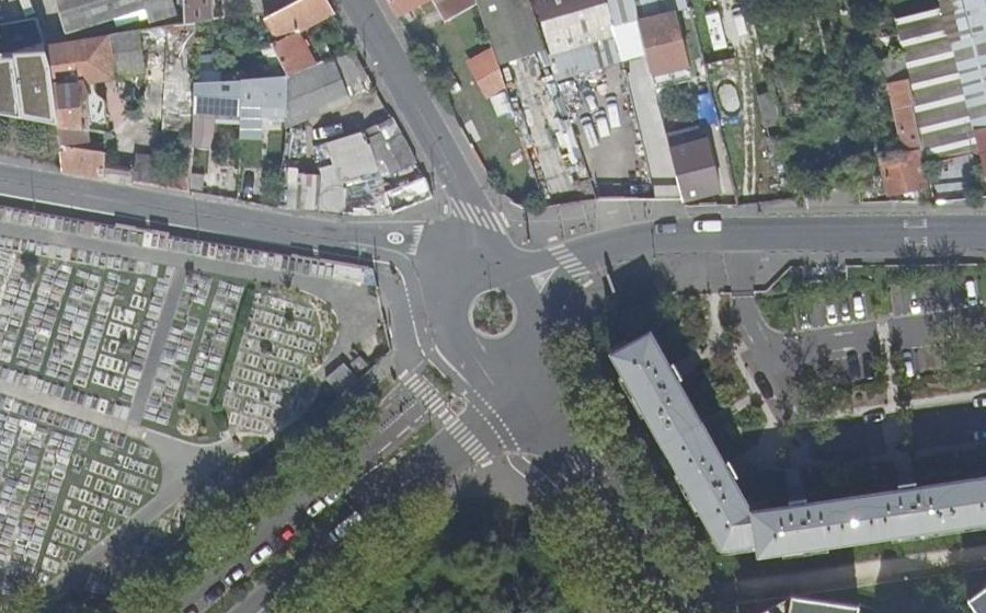 Vue aérienne du Rue Pierre de Montreuil