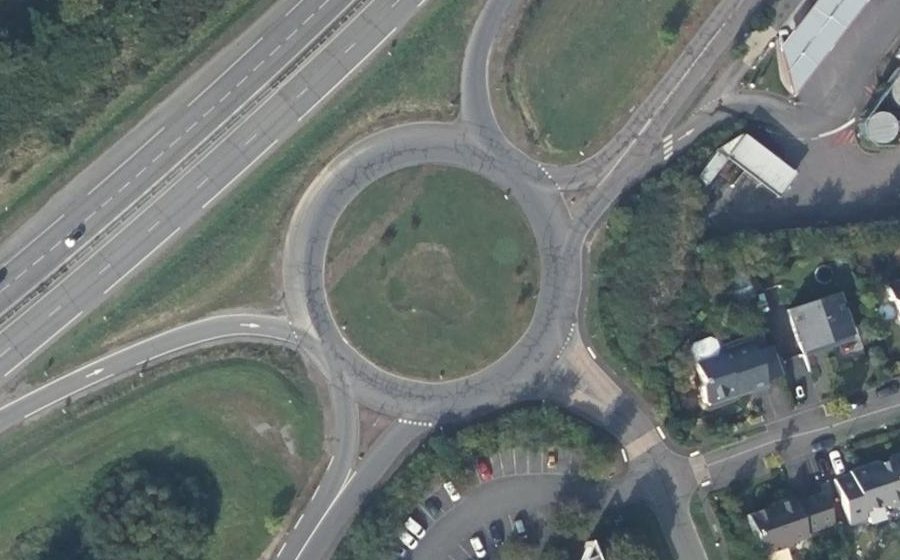 Vue aérienne du Rond-Point de l'Europe