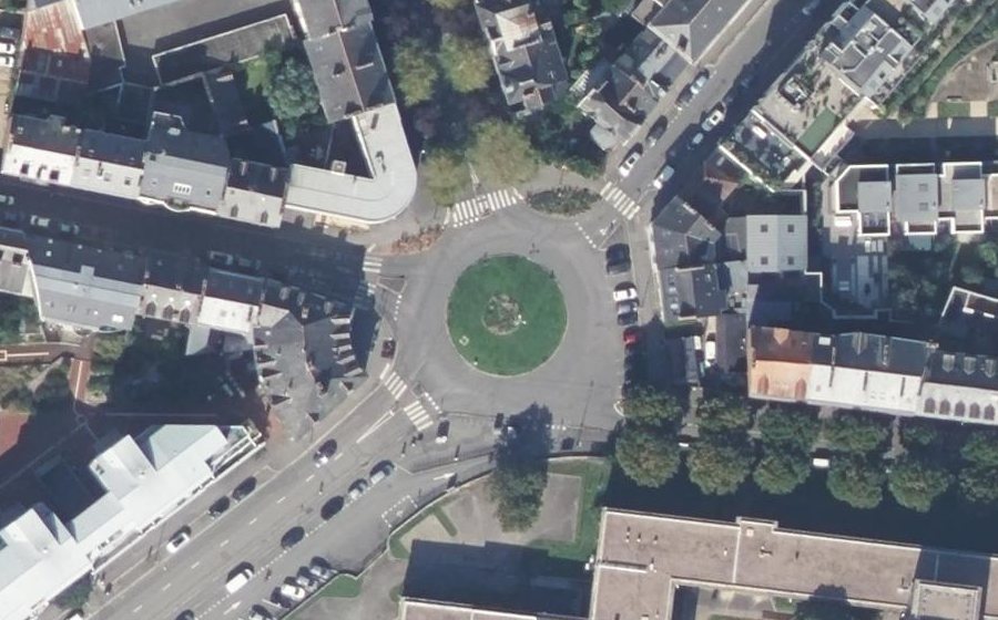 Vue aérienne du Place de la Rotonde