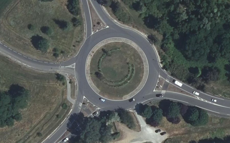 Vue aérienne du Rond-Point Jean Le Reste