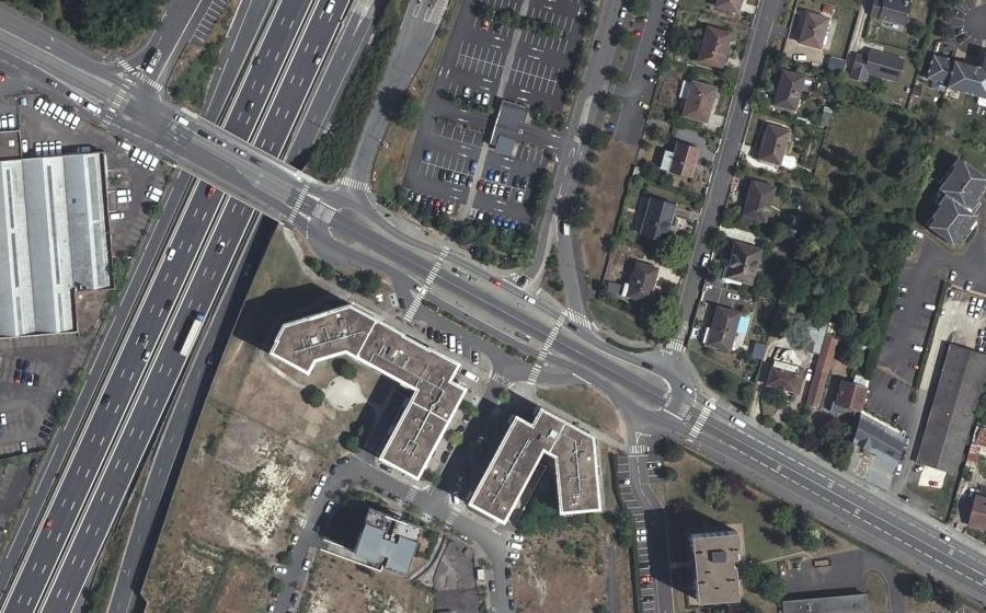 Vue aérienne du Avenue de la République