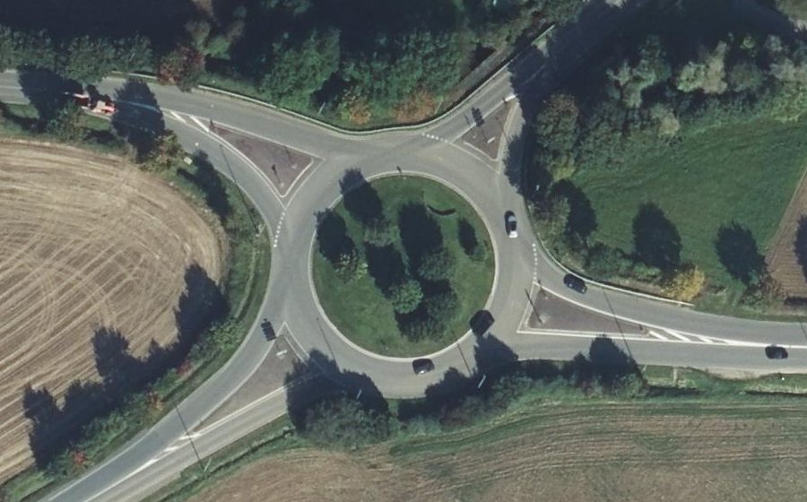 Vue aérienne du Chaussée de Brunehaut
