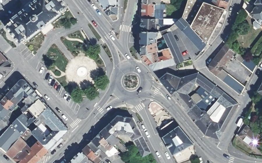 Vue aérienne de la Place de la République