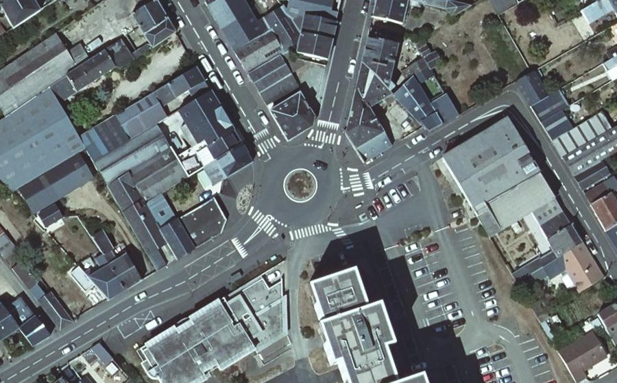 Vue aérienne du Place Georges Gauthier