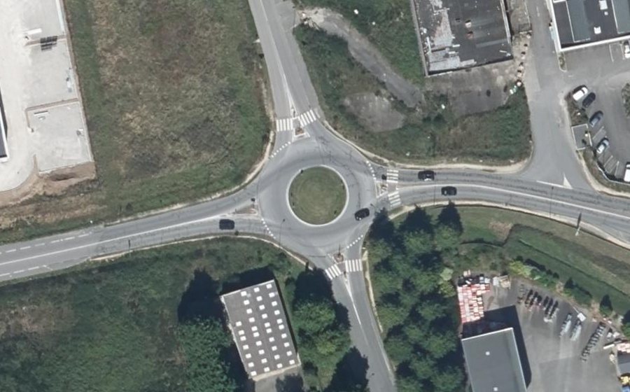 Vue aérienne du Giratoire de Treviantec
