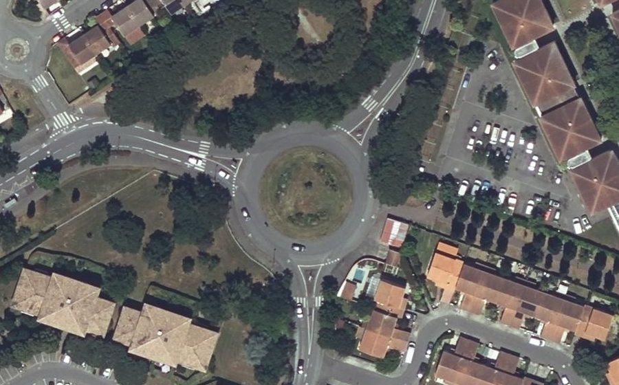 Vue aérienne du Rond-Point Alphonse Allais