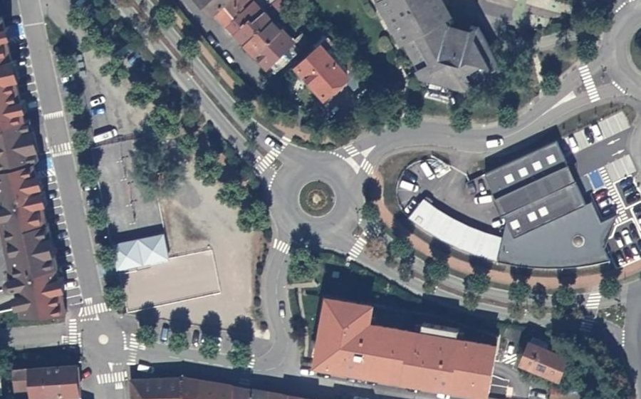Vue aérienne du Avenue d'Aoste